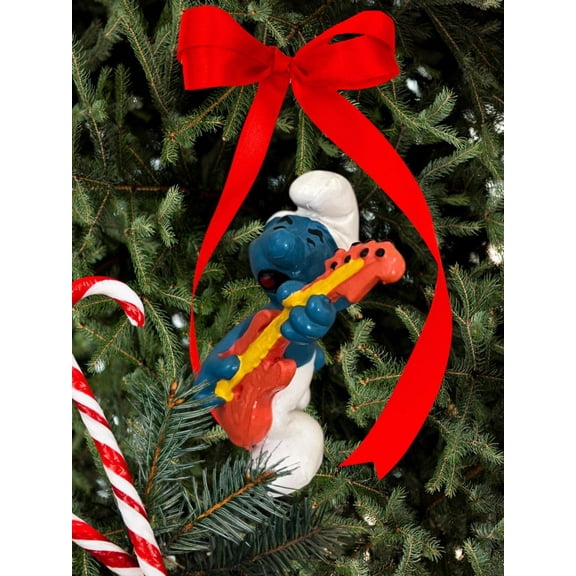 Ornament Smurf PVC Holiday Gift New Smurfs Figure Figurine 2.5” Rare Charm VTG dangler