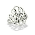 thumbnail image 2 of Womens Art Nuevo Boho Ring 925 Sterling Silver Filigree Bohemian Band Fantasy Forge Jewelry, 2 of 3