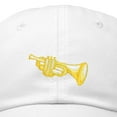thumbnail image 2 of DALIX Brass Trumpet Ball Cap Embroidered Hat in White, 2 of 7