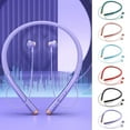 thumbnail image 4 of Nkmbld Noise Cancelling Headphones Wireless Bluetooth Earphones, Neck Mounted, Long Standby Range, Sports Earphones, Green, 4 of 7