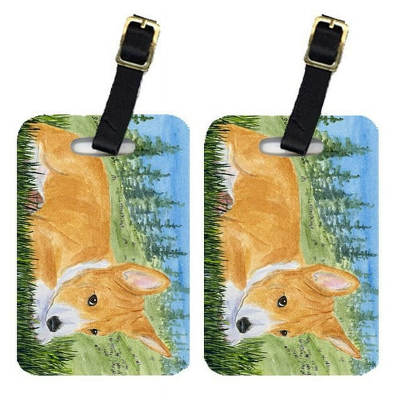 Pair of 2 Basenji Luggage Tags