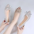 thumbnail image 4 of NECHOLOGY Casual Dress Shoes for Women Wide Width Women's Spring Summer Mesh Flat Heel Pointed Fashion Womens Casual Flat Shoes Gold 9, 4 of 5