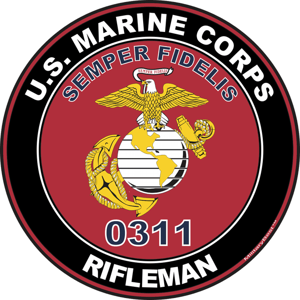 U.S.M.C. MOS 0311 Marine Corps Decal 3.8