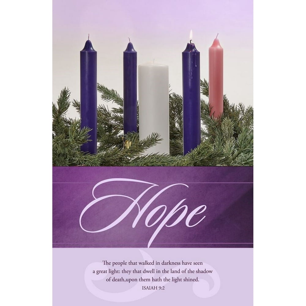 BulletinAdvent Week 1Hope (Isaiah 92 Kjv)Purple (Pack Of 100