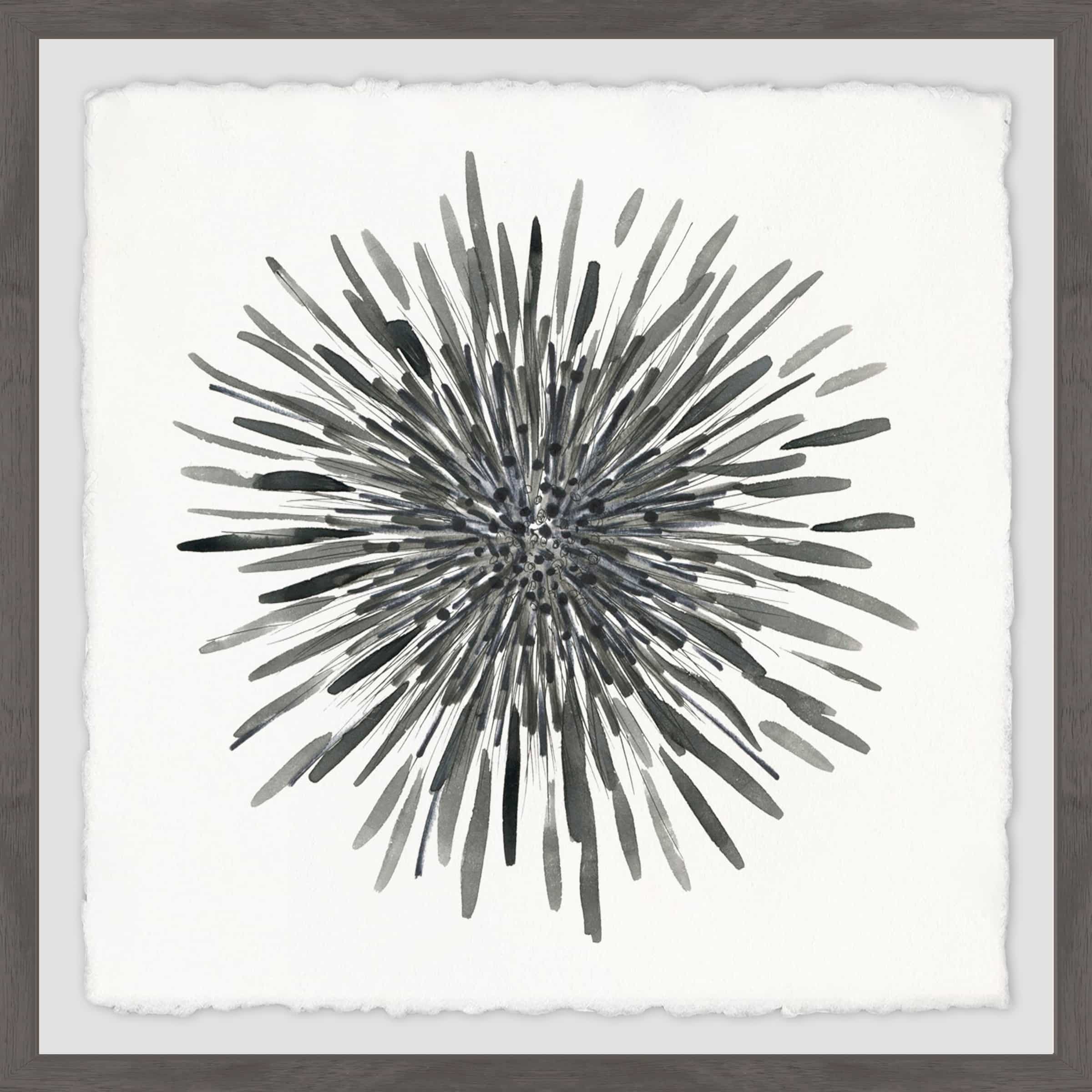 Marmont Hill Burst of Grey Framed Wall Art, 12" x 12"