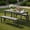 Gray, variant on Resenkos 3-Piece Weatherproof HDPE Patio Dining Table Set with 2 Benches for Patio, Garden and Poolside, Gray