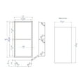 thumbnail image 2 of ALFI brand ABNP1224-BC 12" x 24" Brushed Copper PVD Stainless Steel Vertical Double Shelf Shower Niche, 2 of 9