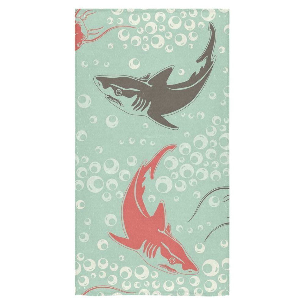 ZKGK Underwater Shark Bath Towel Beach Towel Bathroom Body Travel