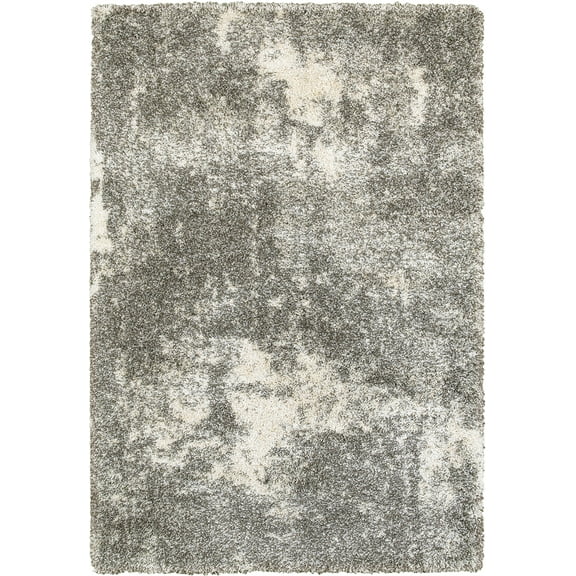 Moretti Reserve Shag Area Rug 5503H Grey 6' 7" x 9' 6" Rectangle