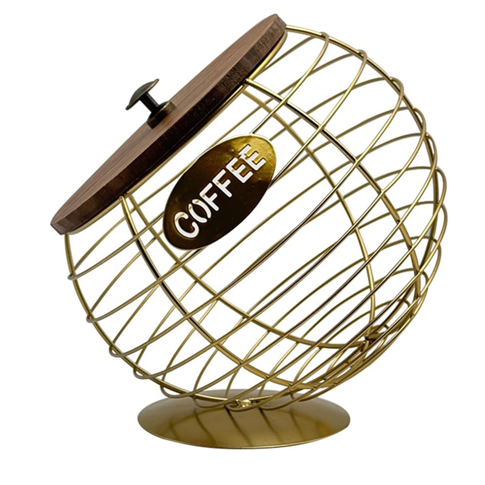 Organizer Per Caffè In Legno Bianco - Coffee Station Con 4 Scomparti Per Cialde, Zucchero E Accessori