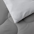 thumbnail image 3 of Lightweight Reversible Down Alternative Comforter Set Dark Gray/Light Gray - Full - Queen, 3 of 5