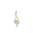 thumbnail image 1 of 10kt Yellow Gold Womens Round Diamond Fashion Pendant 1/5 Cttw, 1 of 1