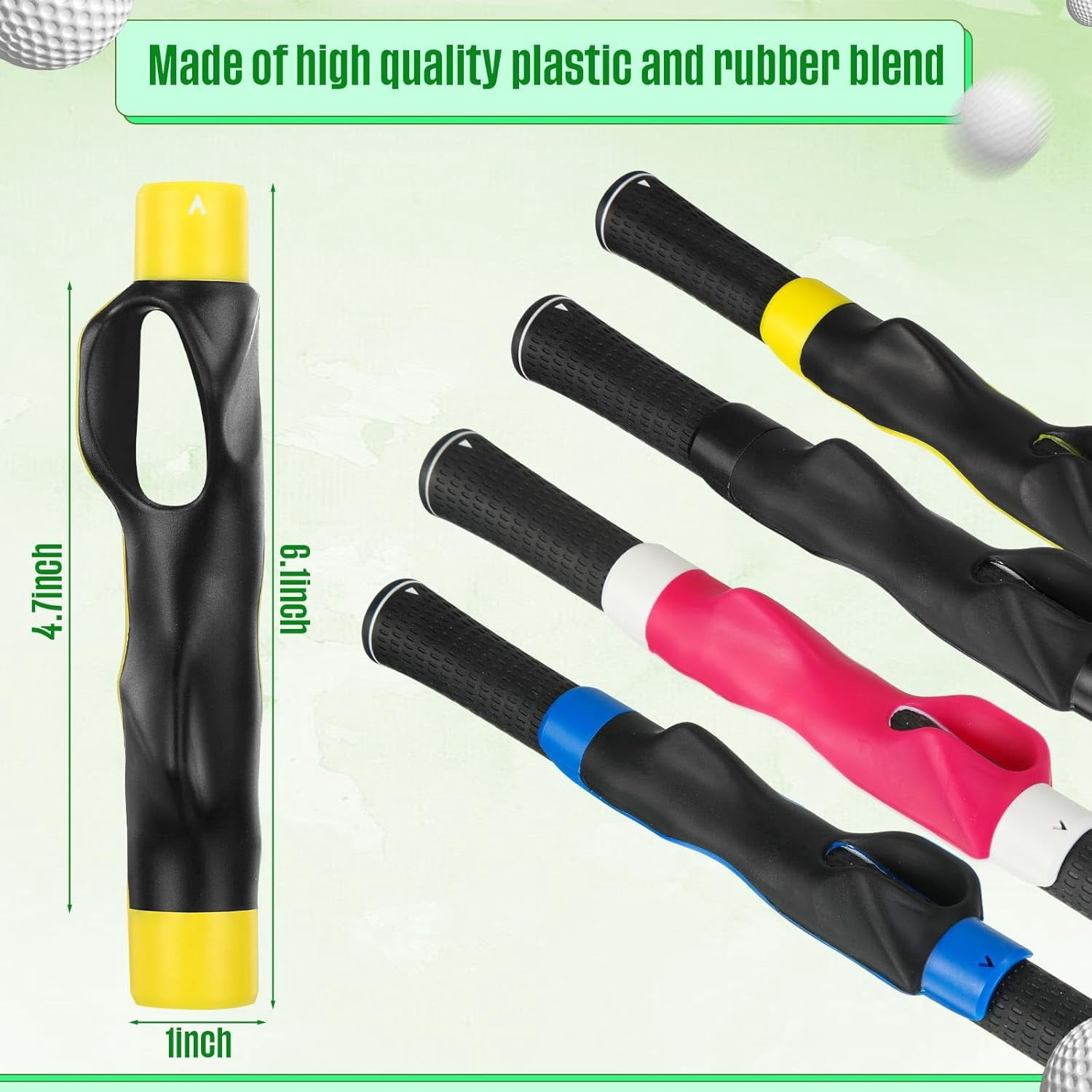 4 Pcs Golf Grip Trainer Attachment for Improving Hand Positioning Right Handed Golf Club Grip Trainer Swing Equipment for Beginner Correct Posture