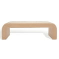 thumbnail image 2 of SAFAVIEH Couture Caralynn Solid Faux Lamb Wool Modern Bench, Tan, 2 of 12