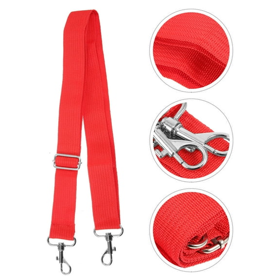 Milisten Drum Belt Adjustable Snare Drum Strap Polyester Red 1Set 18.5x1.9in