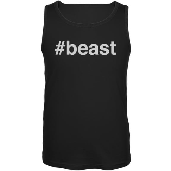 #beast Black Adult Tank Top - 2X-Large