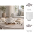 thumbnail image 6 of Coastal Resin Sea Turtle Figurine for Bathroom and Living Room Decor - Textured Tabletop Accent for Coffee Table and Shelf Display - Nautical Beach-Inspired Sculpture for Home Styling - 5", White, 6 of 13