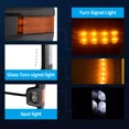 thumbnail image 5 of Ledkingdomus Pair Tow Mirrors for 2007-2013 Chevy Silverado Sierra LED Amber Signal Power Heated, 5 of 8