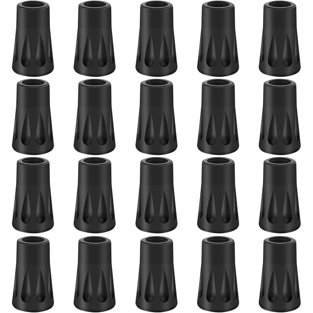 20 uds/10 pares de puntas de goma de repuesto de 12Mm para bastones de marcha nórdica, almohadilla de asfalto para bastones de senderismo