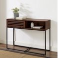 thumbnail image 1 of 42" Modern Slat Door Entry Table - Dark Walnut, 1 of 6