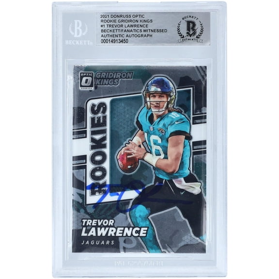 Trevor Lawrence Jacksonville Jaguars Autographed 2021 Panini Donruss Optic Gridiron Kings #RGK-1 Beckett Fanatics Witnessed Authenticated Rookie Card - Fanatics Authentic Certified