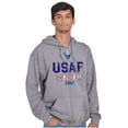 thumbnail image 5 of US Air Force Vintage One Over All Zip Up Hoodie Men's Women's Brisco Brands S, 5 of 6