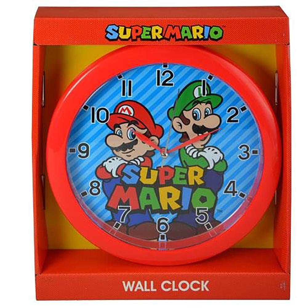 Super Mario Black Frame Wall Clock Y04 
