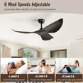 thumbnail image 6 of Sofucor 52" Ceiling Fan No Light, Remote Control, Modern, 3 Blades Ceiling Fan with Noiseless Reversible Dc Motor for Living Room, Bedroom, 6 of 10
