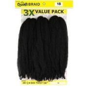 (2 pack) QueenB Braid Q-Ban Twist 3X Value Pack – Color #1B
