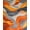 Burnt Orange Slate Grey, Pattern 8, variant on ODIKA 4'x6' Machine Washable Non-Slip Area Rug, Deep Grey Bath Modern Abstract for Bathrooms High Traffic Rug, Gray, 104270