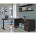 thumbnail image 2 of Pemberly Row Contemporary 2 Piece Standing Desk Set in Antigua and Black, 2 of 9