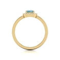 thumbnail image 5 of TimeLe$$ Classics Round and Cushion Cut Natural Aquamarine Gemstone Ring in 14K Yellow Gold (Size: 5), 5 of 6