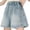 Sky Blue, variant on Huanglei Girls Denim Shorts For Everyday Wear Loose Fit Casual Cuffed Kids Shorts With Stretch ,Toddler Denim Shorts /Size 3-4 Years(Sky Blue)