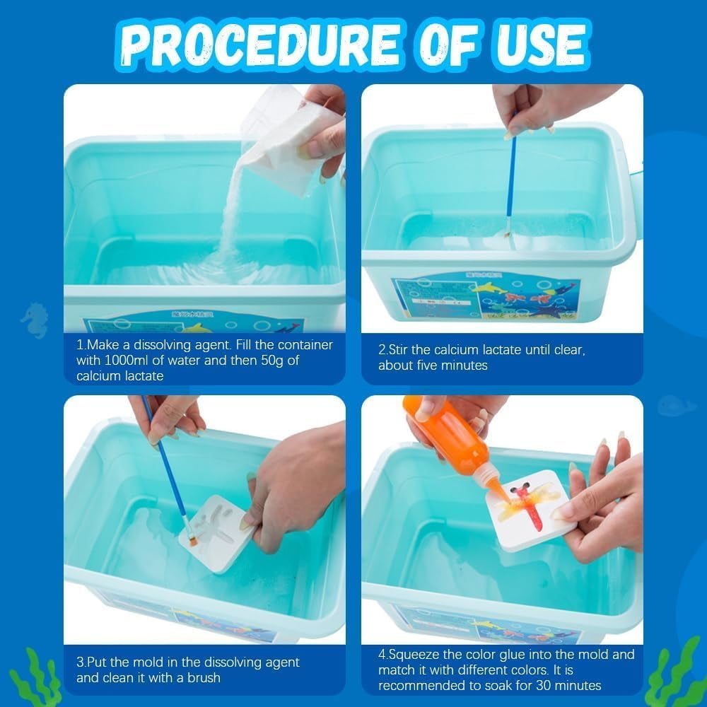 2026 New Magic Water Elf Gel Kit - Colorful Shape Molds DIY Craft Art, Christmas & Birthday Gifts for Kids