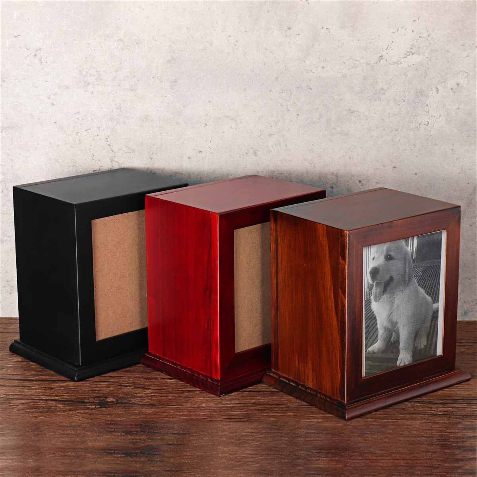 Pet Cat Dog Keepsake Wood Funeral Cremation Urn Pendant Pet Funeral Memorial Urn Caskets Ashes Container Holder 3 Colors