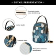 thumbnail image 4 of FORMRS Crossbody Bag for Women Quilted Travel Shoulder Cell Phone Purse with Chain Strap Handbag, Dark Blue Hexagon Patterns, 4 of 7