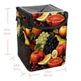 thumbnail image 5 of Thanksgiving Fruits Foldable Car Trash Can with Lid, Leak-Proof Mini Trash Can, Hanging Storage Bag - Car Trash Bin for Clean and Organized Rides, 5 of 6