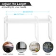 thumbnail image 4 of Unique Bargains Expandable Cabinet Shelf Organizers, Kitchen Counter Shelves, Stackable Counter Storage Shelf for Bathroom Pantry, White, 4 of 6