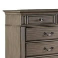 thumbnail image 3 of Recus Wide Dresser, 9 Drawers with Brass Handles, Gray Solid Wood, 3 of 3