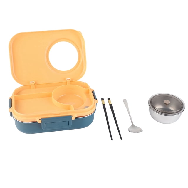 Thermal Lunch Box Double Layer Box Chopsticks Lunch Box with Student Portable Insulation for Compartment Bowl Lunch Boxes