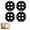 4pcs black plastic beads, variant on Mini Caster Wheels - Self-Adhesive 360° Rotating Mini Caster Rollers, Stick-On Furniture Wheels for Storage Bins, Flower Pots, Small Appliances and DIY Projects