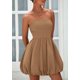 thumbnail image 4 of Vestido PRETTYGARDEN Bubble Mini 2025 Summer Khaki para mujer, 4 of 9