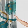 thumbnail image 3 of Shiartex Abstract Shower Curtain, Boho Aqua Green Shower Curtain Mid Century Shower Curtain Set, Waterproof Waffle Fabric Neutral Shower Curtains for Bathroom Retro Neutral Shower Curtain Decor White, 3 of 7