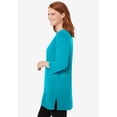 thumbnail image 3 of Woman Within Plus Size Perfect Three-Quarter-Sleeve Scoopneck Tunic, 3 of 6