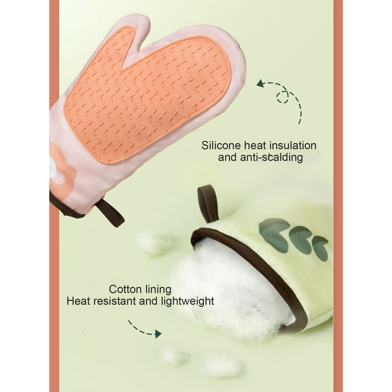 Silicone Anti-scalding Oven Gloves Mitts Kitchen Silicone Gloves Tray Dish  Bowl Holder Baking Insulation Hand Clip