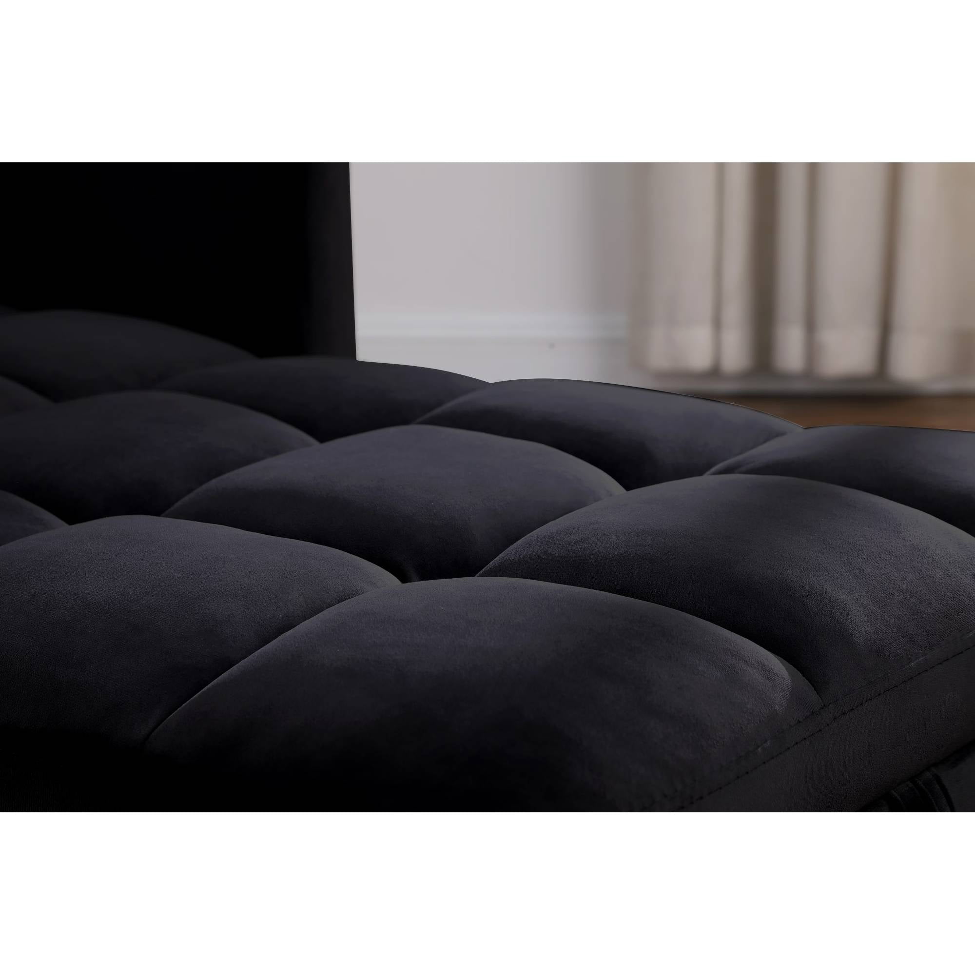 3-in-1 Convertible Single&nbsp;Sofa Chair Bed,Sleeper Sofa Chair Bed with Pillow,Multi-Functional Sleeper Chair, Black