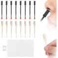thumbnail image 1 of shiyou-16 Pcs 2 In 1 Nose Hair Trimmer, Manual Nasal Hair Cutter Removal Tool, Nostril Razor Clipper with Cleaning Brush, Double Sided & Single Sided Nose Cleaner Remover Knife for Women Men(White, B, 1 of 4