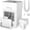 White, variant on HALASHAO Downspout Rainwater Collection System, Universal Gutter Diverter Kit for Rain Barrel, Includes Filtration Screen, Removable Door & Flexible Hose, Fits 2x3" and 3x4" Downspouts White