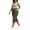 Army Green, variant on Womens Plus Size Capri Pants, Summer Casual Multiple Pockets Elastic Waist Cargo Capris for Women Khaki Size 2XL