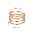 thumbnail image 2 of Uxcell Metal Napkin Rings 6Pcs Spiral Napkin Ring Holder Buckle for Dining Table Rose Gold, 2 of 5